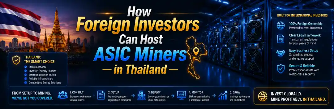 How Foreign Investors Can Host ASIC Miners in Thailand