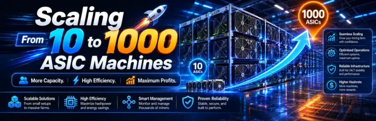 Scaling From 10 to 1000 ASIC Machines