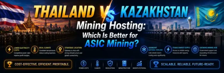 Thailand vs Kazakhstan Mining Hosting: Which Is Better for ASIC Mining? 7 Thailand vs Kazakhstan Mining Hosting: Which Is Better for ASIC Mining?